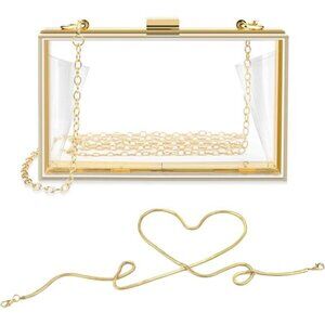 Women's Clear Purse, Acrylic Clear Clutch Bag, Transparent Evening Handbag